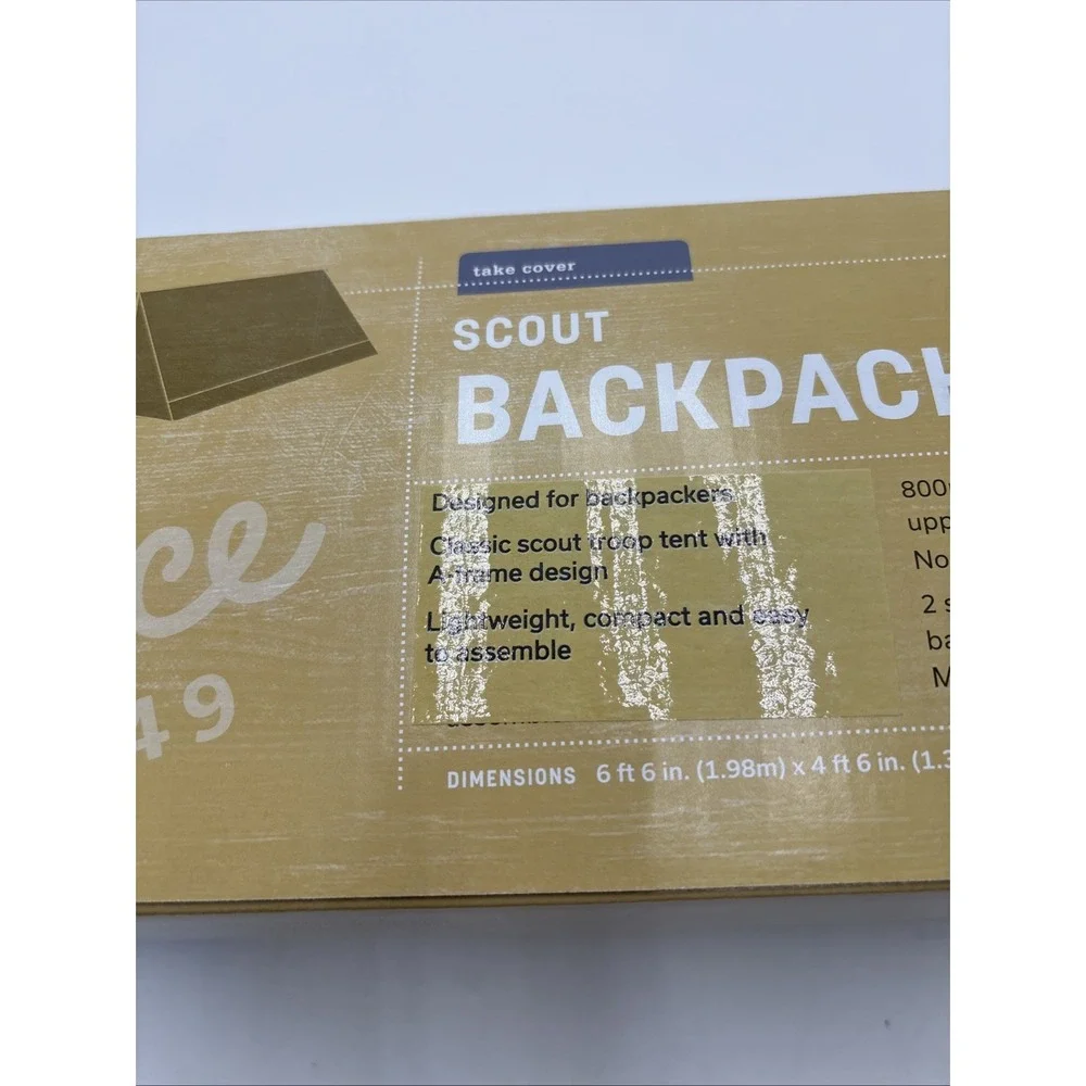 Stansport Scout Take Cover Backpack Tent New In Box 6ft 6in‎ By 4ft 6in 2 Person